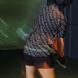 TARGET GOLF PATTERN MOCK TEE/WOMEN