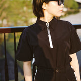 TG HALF-ZIP T-SHIRT / WOMEN